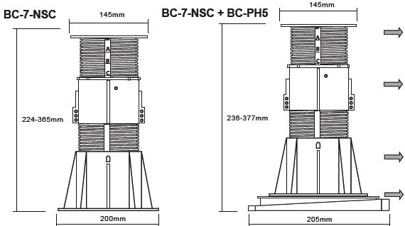 Buzon atrama BC-7 ( 224-365 MM) 