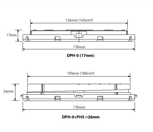 Buzon terasų atrama DPH-F17 (17mm) 